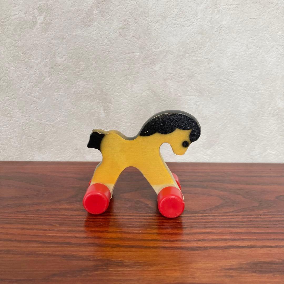 馬　引きぐるま　木製　ドールハウス　ドイツ　ヴィンテージ