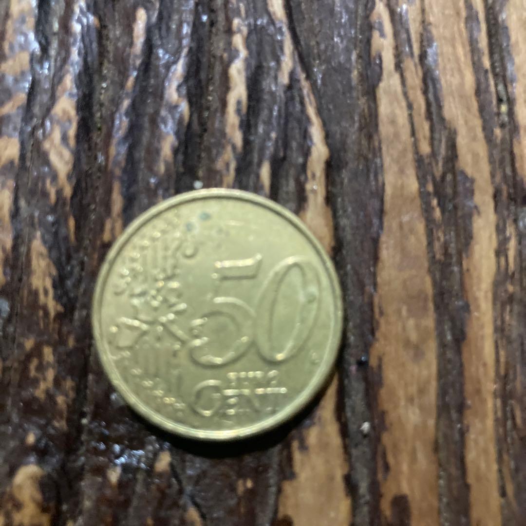 1999年 ベルギー 50ユーロセント硬貨 アルベール2世