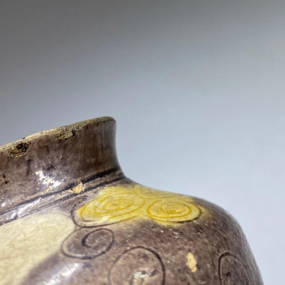 中国清時代　交趾　小壺　高さ6.2㎝　タトチ　東な７-0209☆2F