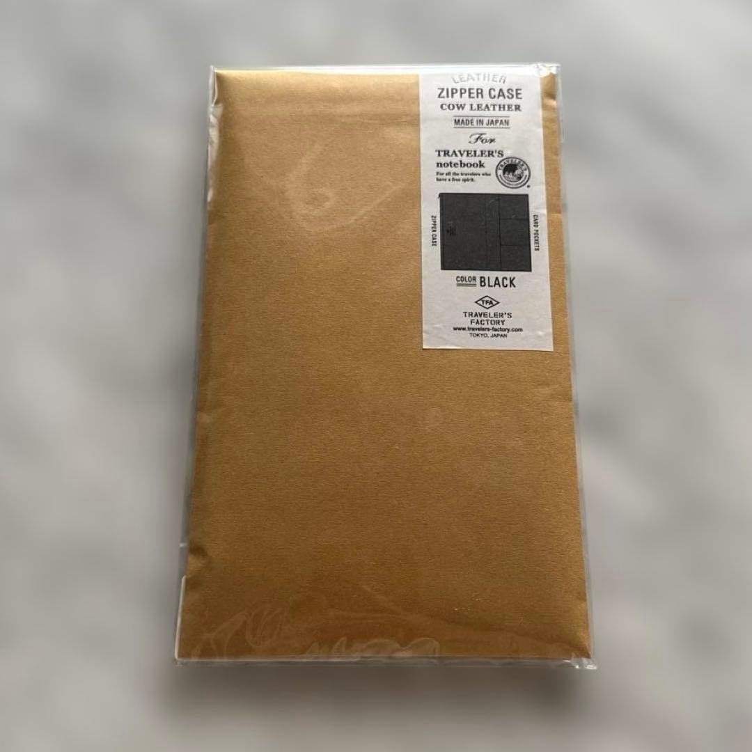 トラベラーズファクトリー レザージッパーケース 黒