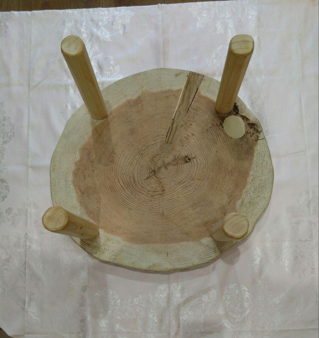 杉の輪切り円形ローテーブル⑰　モネエド❕樹齢約75年杉の模様が綺麗❕