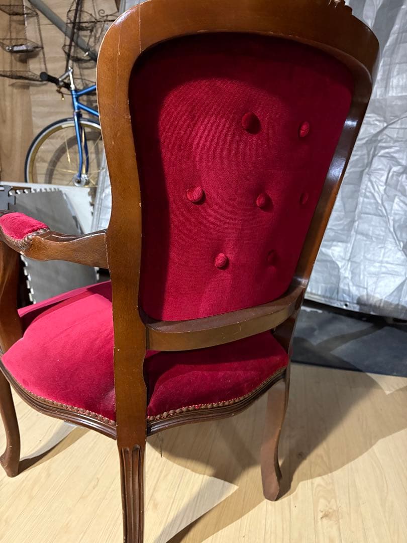 イタリア製　ヴェローナクラシック　アームチェア　モケット　猫足