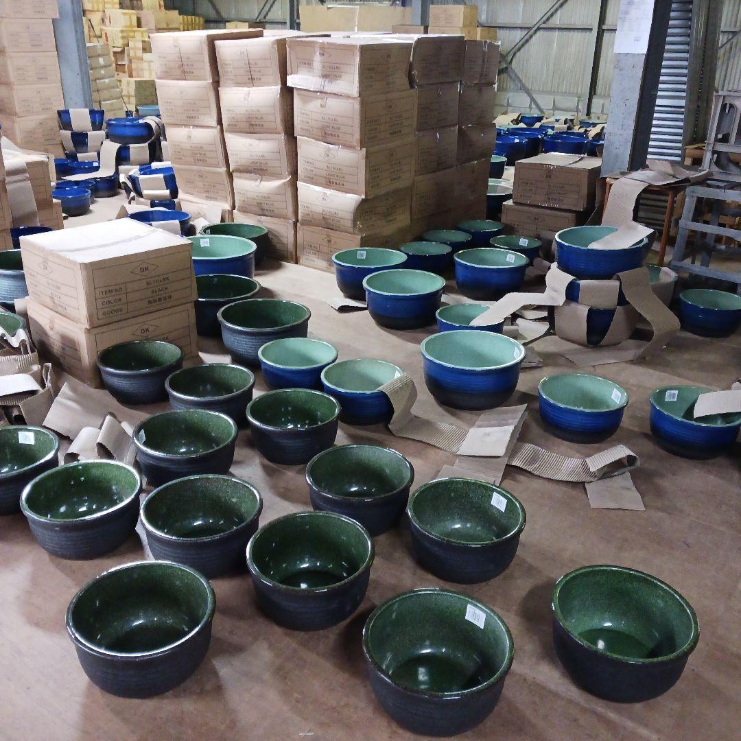 新品　特大Φ50　陶器　睡蓮鉢　メダカ鉢　難有　白　ホワイト　ルーバー高級LWH