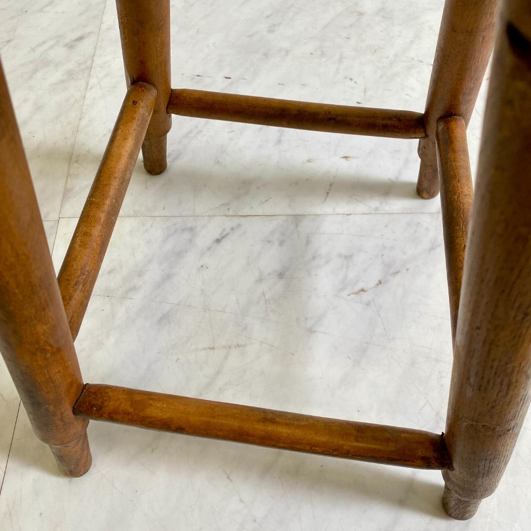 レトロなスツール 丸椅子 丸スツール 木製