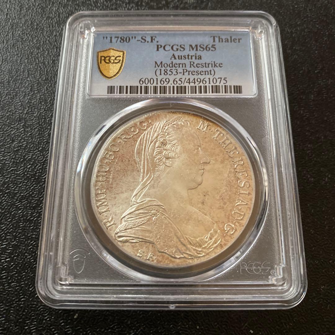 銀貨　シルバー　マリアテレジア　ターラー　銀貨　NGC オーストリア　1780