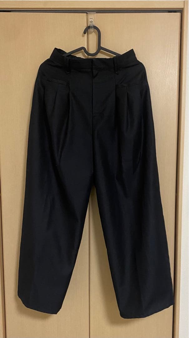 美品T. japan tuck chino pants タックチノパンツ36黒