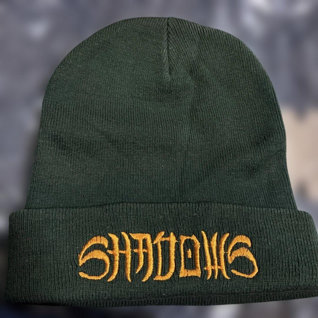 SHADOWS 刺繍 ビーニー帽 ダークグリーン