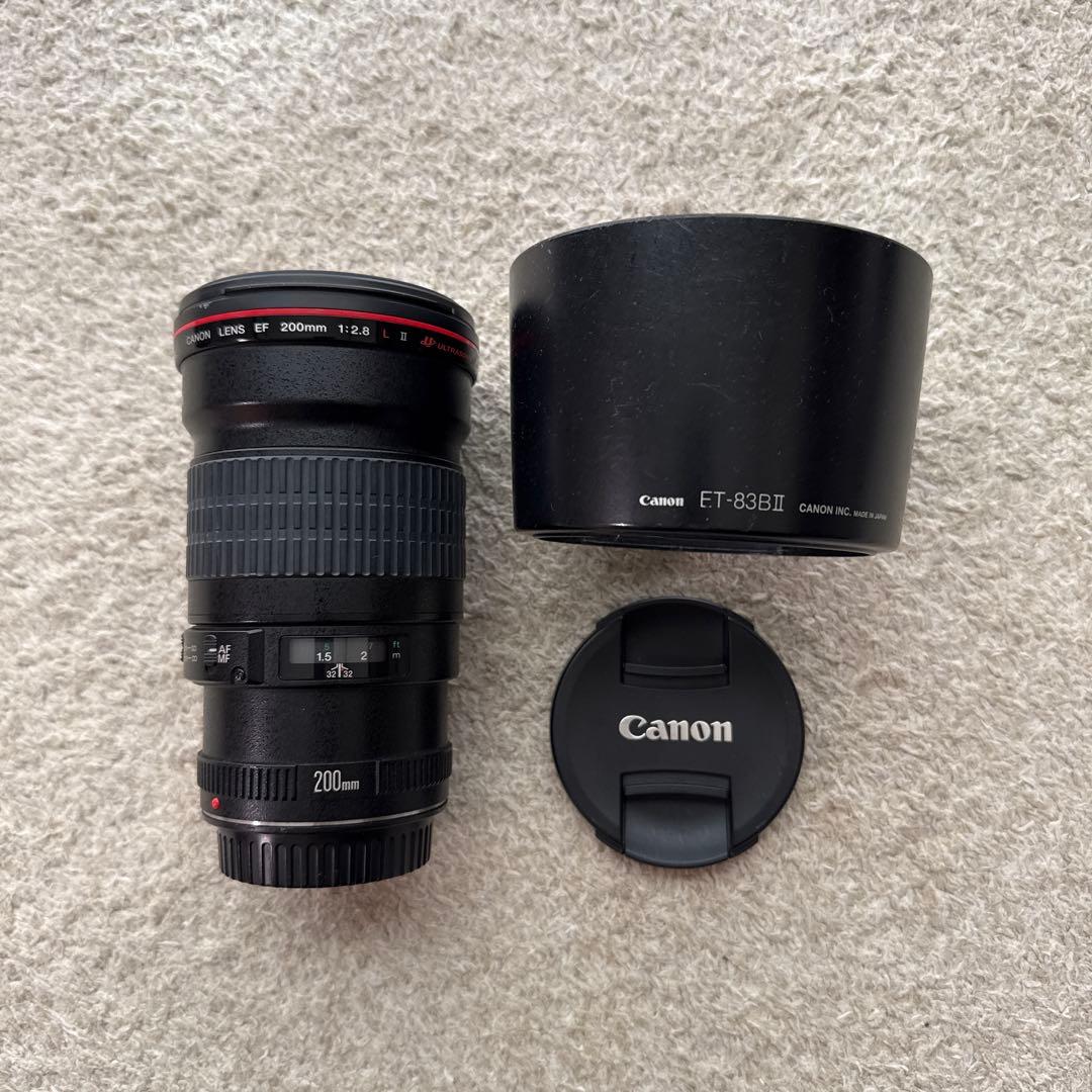 Canon EF200mm f/2.8L レンズ ET-83B付き
