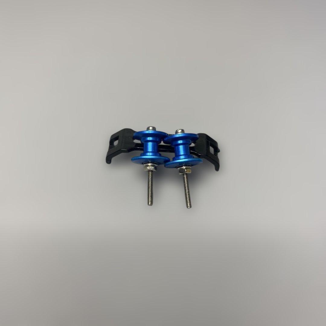 【ミニ四駆】軽量2段アルミローラー（13-12㎜）ブルー