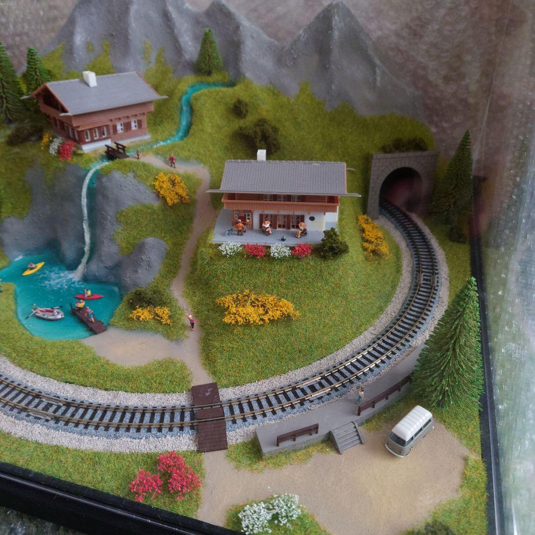 2個口発送　その1 特製ミニジオラマ　夏のアルプス仕様　氷河特急