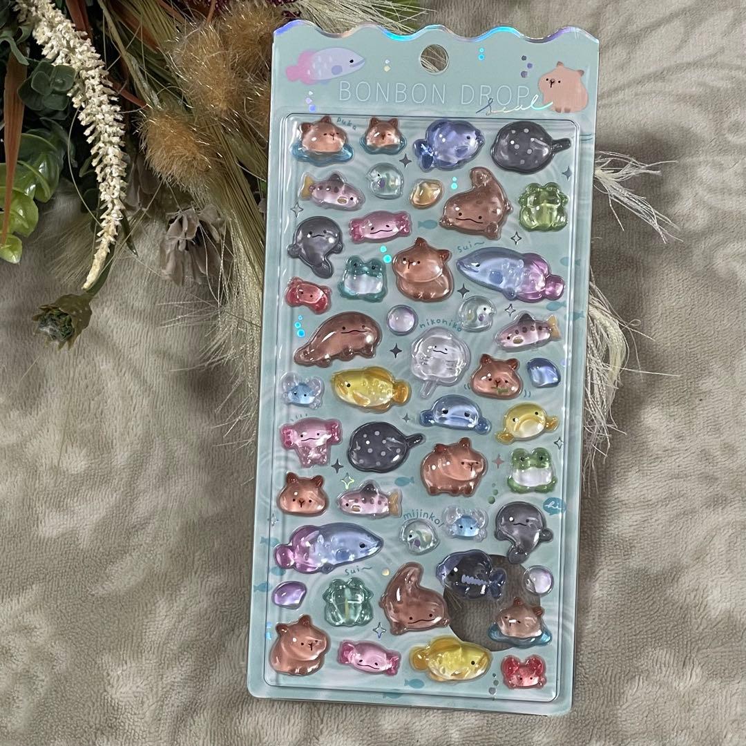 水族館限定　クーリア正規品　ボンボンドロップシール　４枚セット