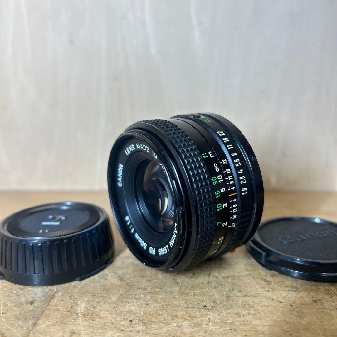 Canon AE-1+FD 50 f1.8 完動ボディー極美品