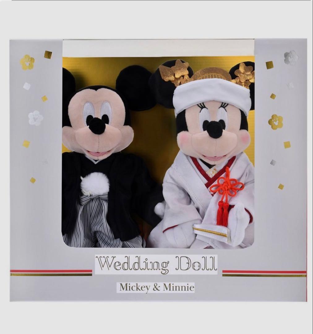 白無垢 ミッキー ミニー 和装ぬいぐるみ