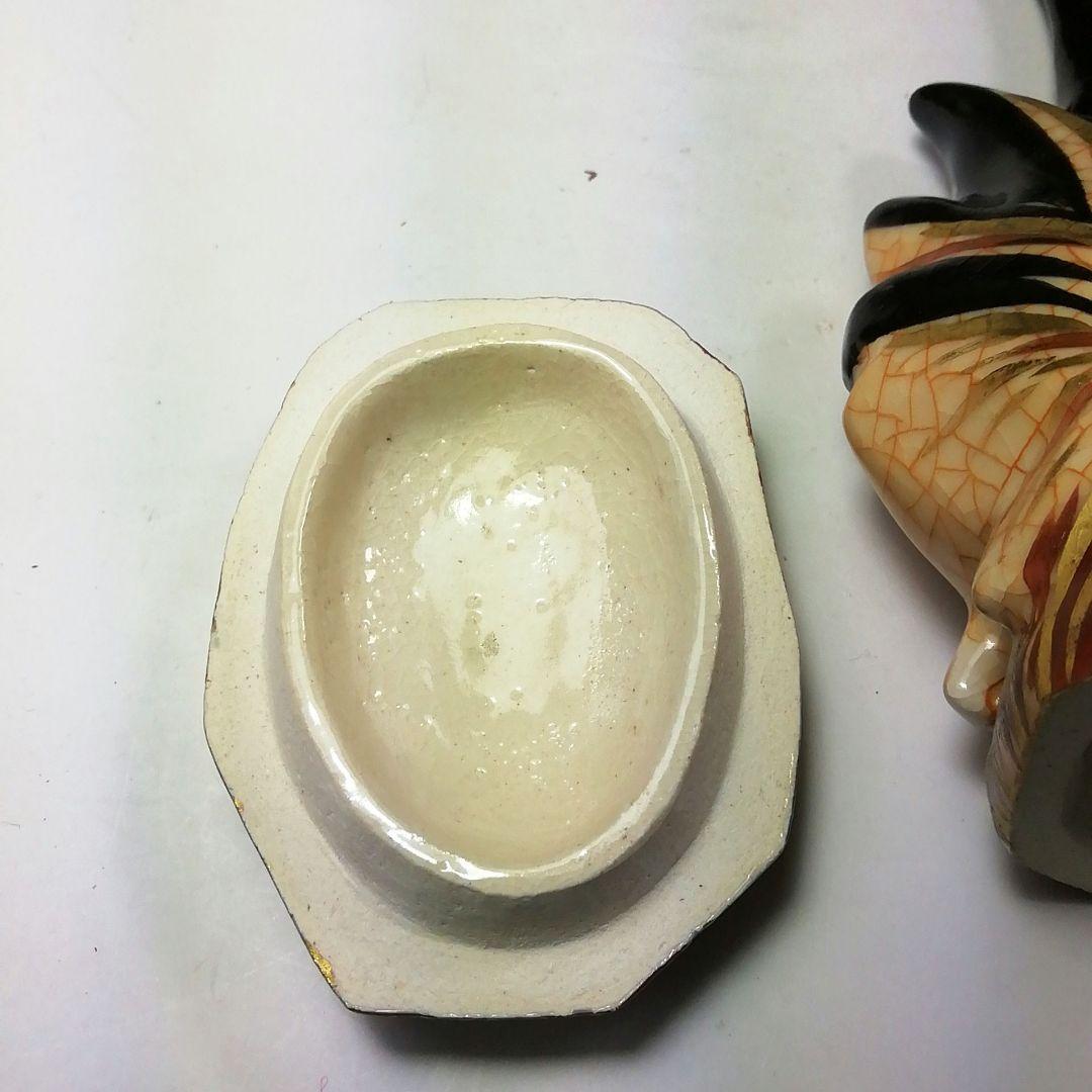 Ｓ８０３　香合　『鶏　香合』『通次嵩山』　共箱　茶道具