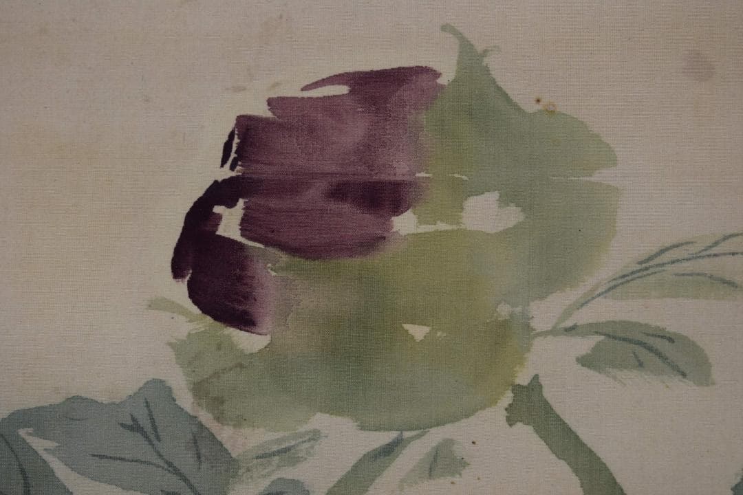 【真作】山元春挙/人枝濃艶図/牡丹図/横物/掛軸☆宝船☆Y-220　JM