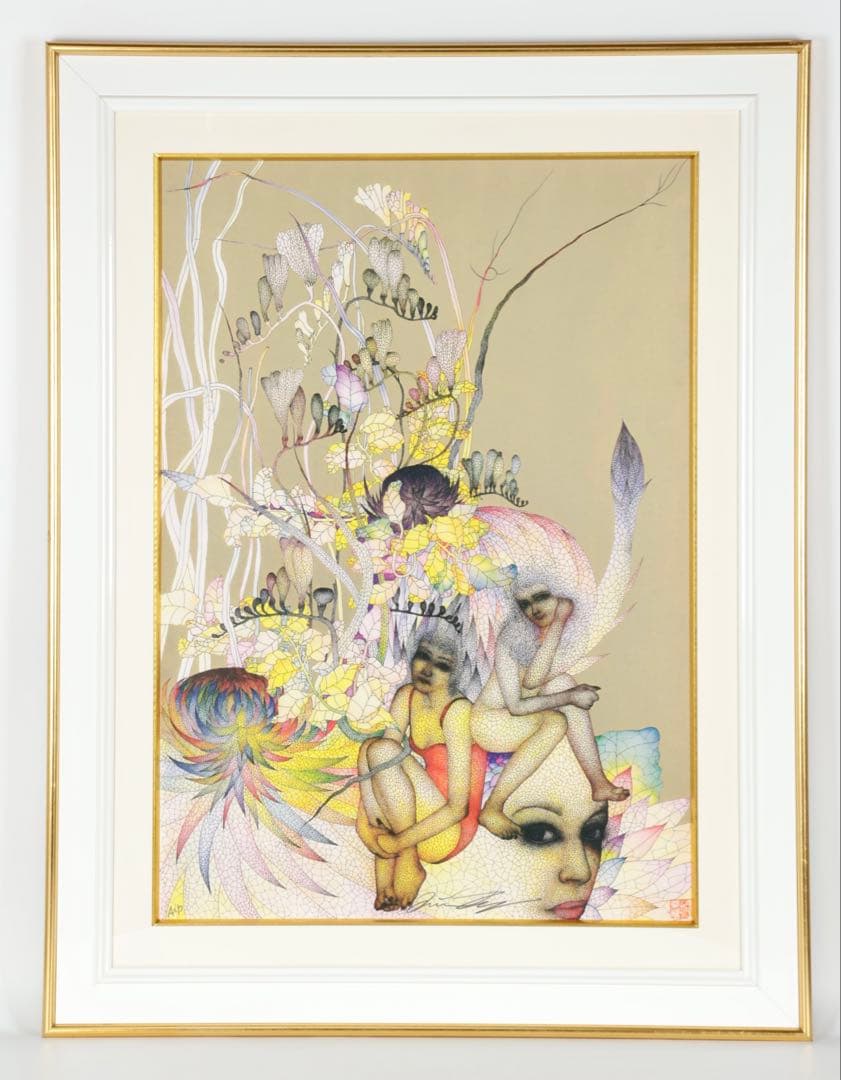 城景都 リトグラフ 「白夜の頃」 AP 直筆サイン 落款 額装 箱付