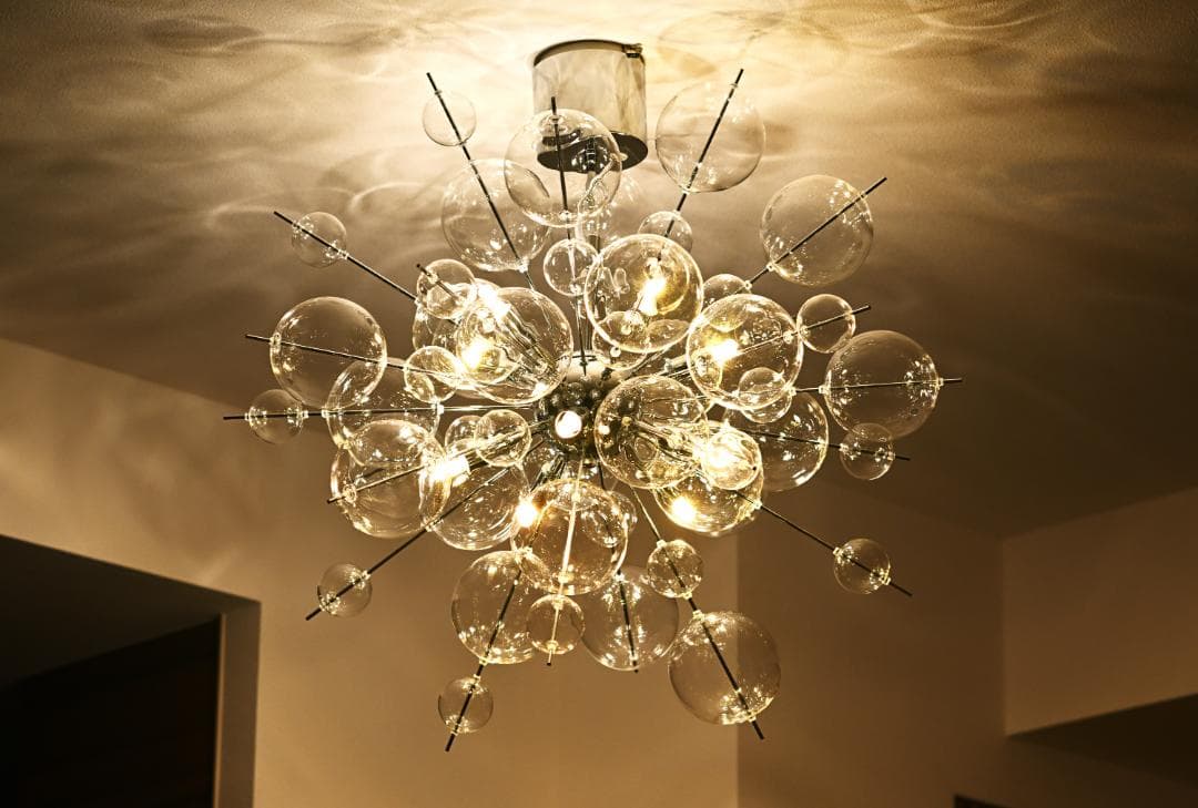 値下げ　MCQUEEN：LED10個 マックイーン 新品同様 バブルシャンデリア