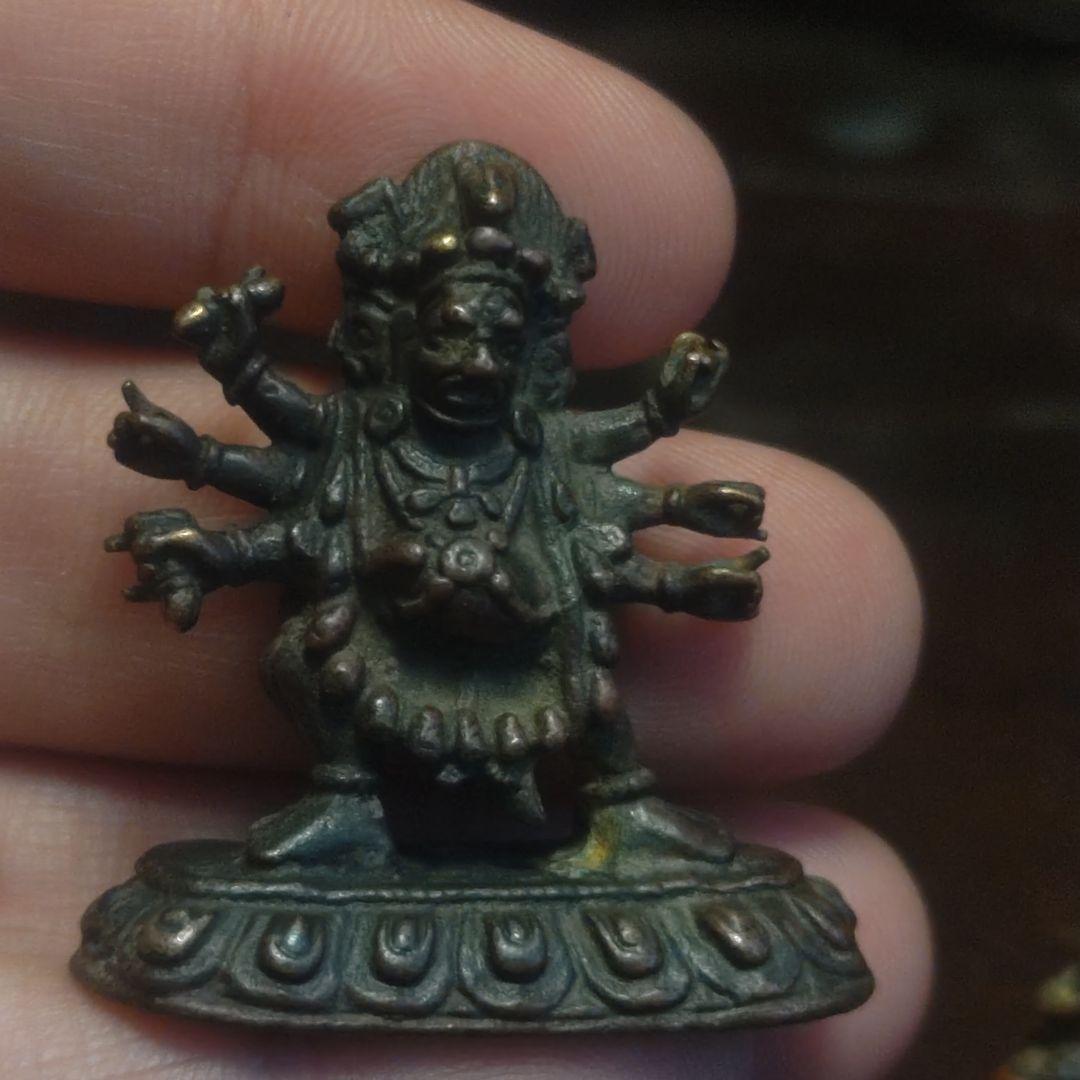 清時代　チベット仏像三点セット　随身仏仏像古美術骨董品唐物