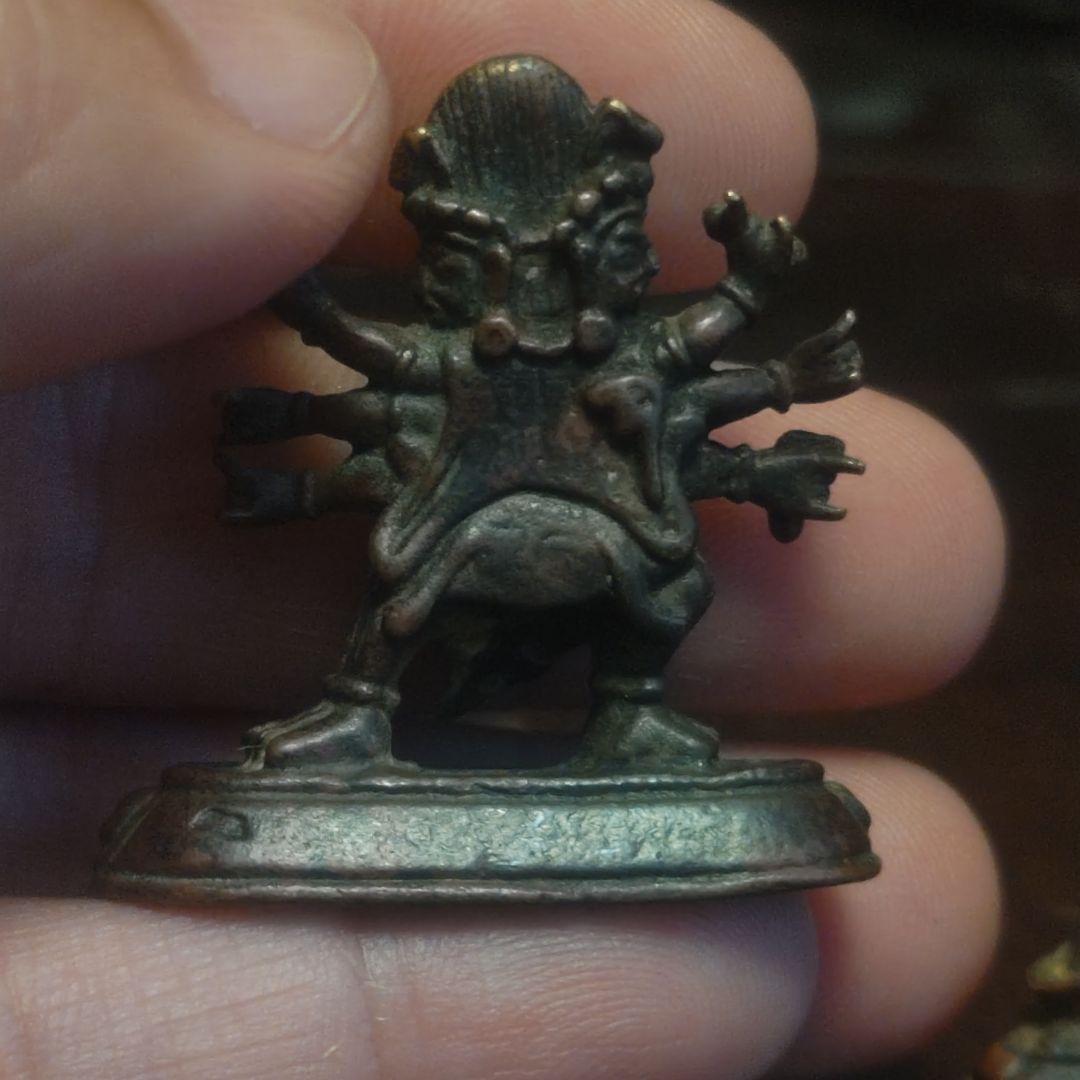 清時代　チベット仏像三点セット　随身仏仏像古美術骨董品唐物