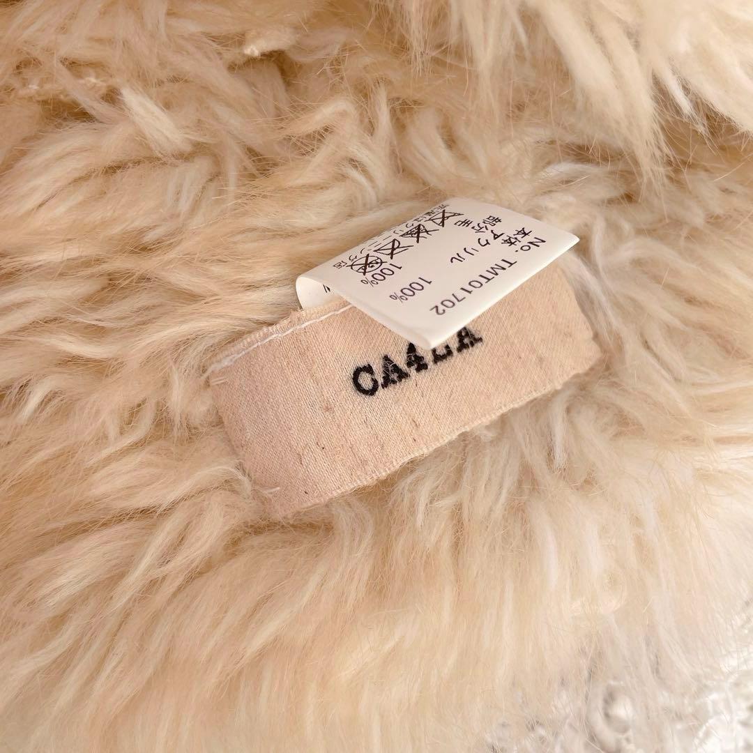 CA4LA 猫モチーフ ニット帽 キャット キャップ　ファー パール