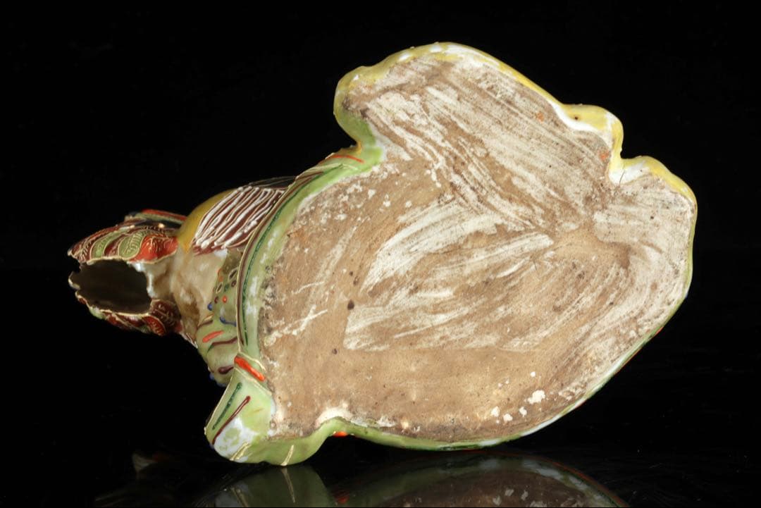 九谷焼 色絵金彩 酉 置物 木箱付 鶏 鳥 縁起物 吉祥 開運 古美術品 骨董品