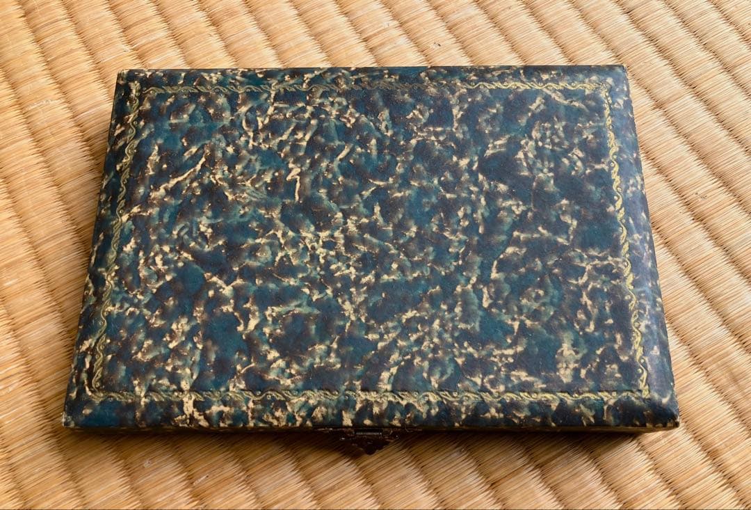 【希少】大正・昭和初期　象嵌シガレットケース　箱付き