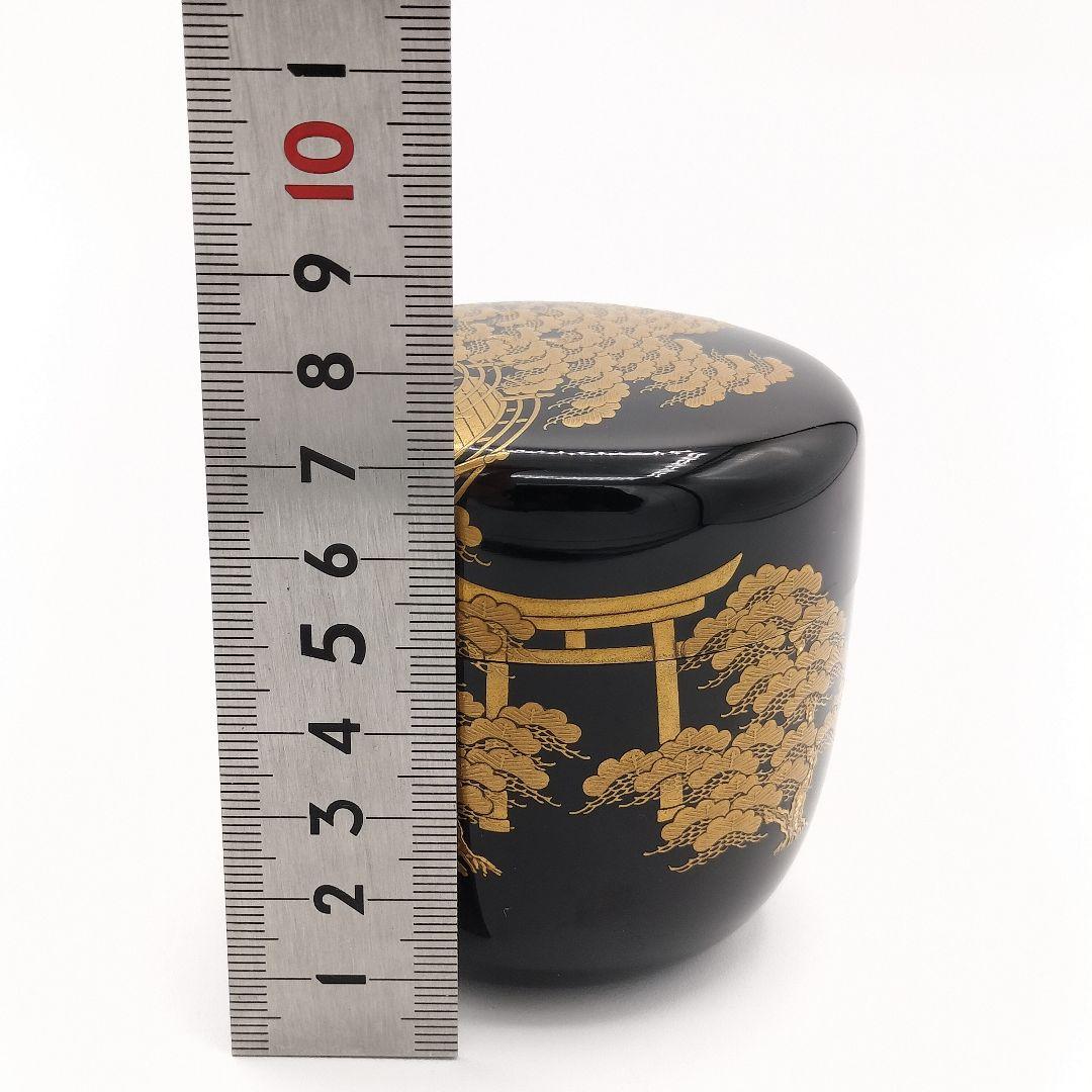 a191　棗　住吉　蒔絵　大棗　一瓢斉　茶道具　茶道　古物　古美術