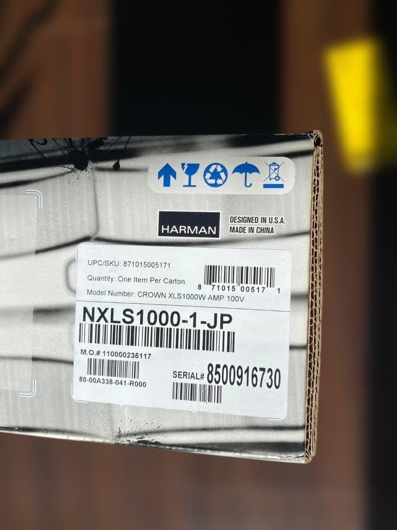 AMCRON XLS1000 パワーアンプ本体 - 日本版