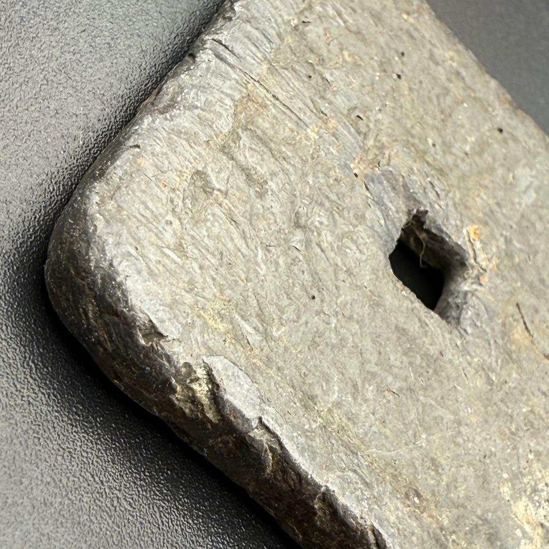 古銭 地方貨 生産局鉛銭 角形 本物 穴銭 江戸 アンティーク 試鋳貨 121g