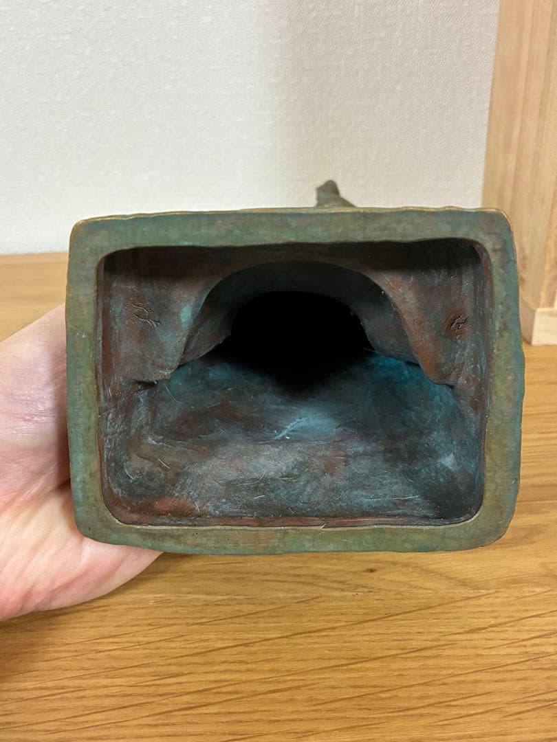 004【美品・箱付き】観音菩薩像　北村西望作『大慈無邊』青銅、本金彩