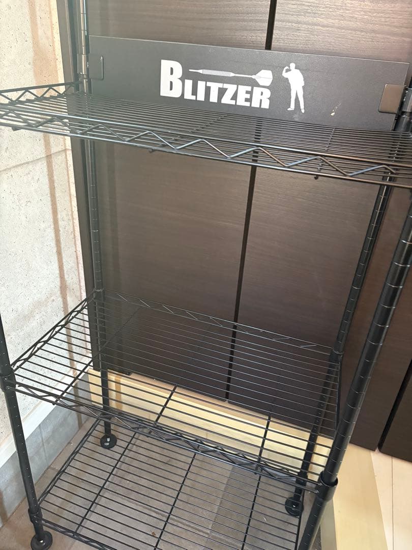 Blitzer 電子ダーツボード スタンド セット ブラック ラック