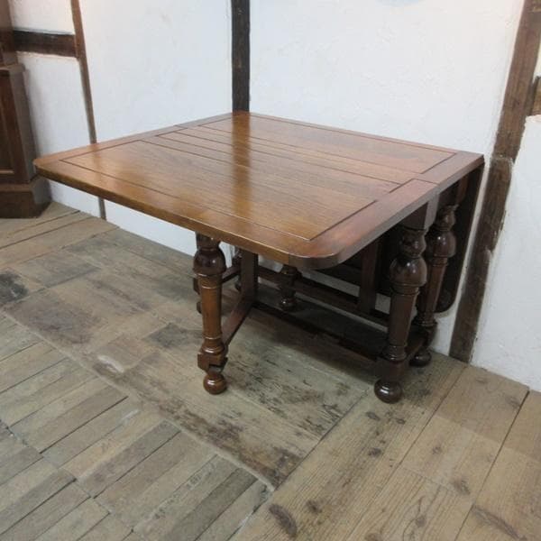 イギリス アンティーク 家具 ゲートレッグテーブル ダイニング 英国 6062e
