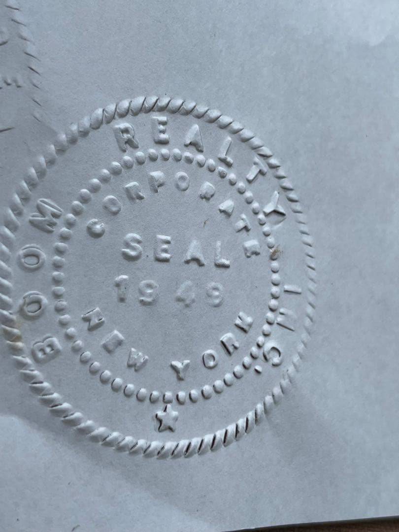 アンティーク　エンボッサー　公印　メタル　スタンプ　シール　プレス　アメリカ