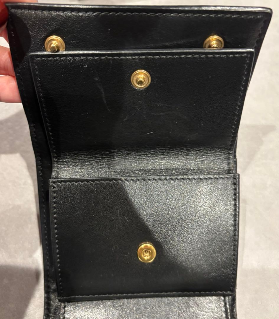 CELINE スモール　トリフォールドウォレット ブラック