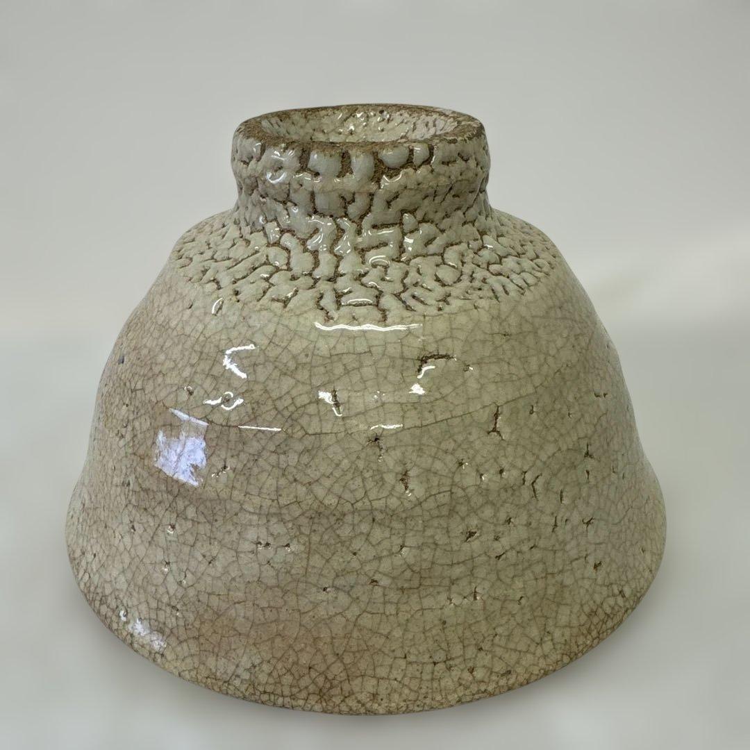 韓国人間国宝　李朝七代白山　金正玉作　嶺南窯　茶碗　共箱