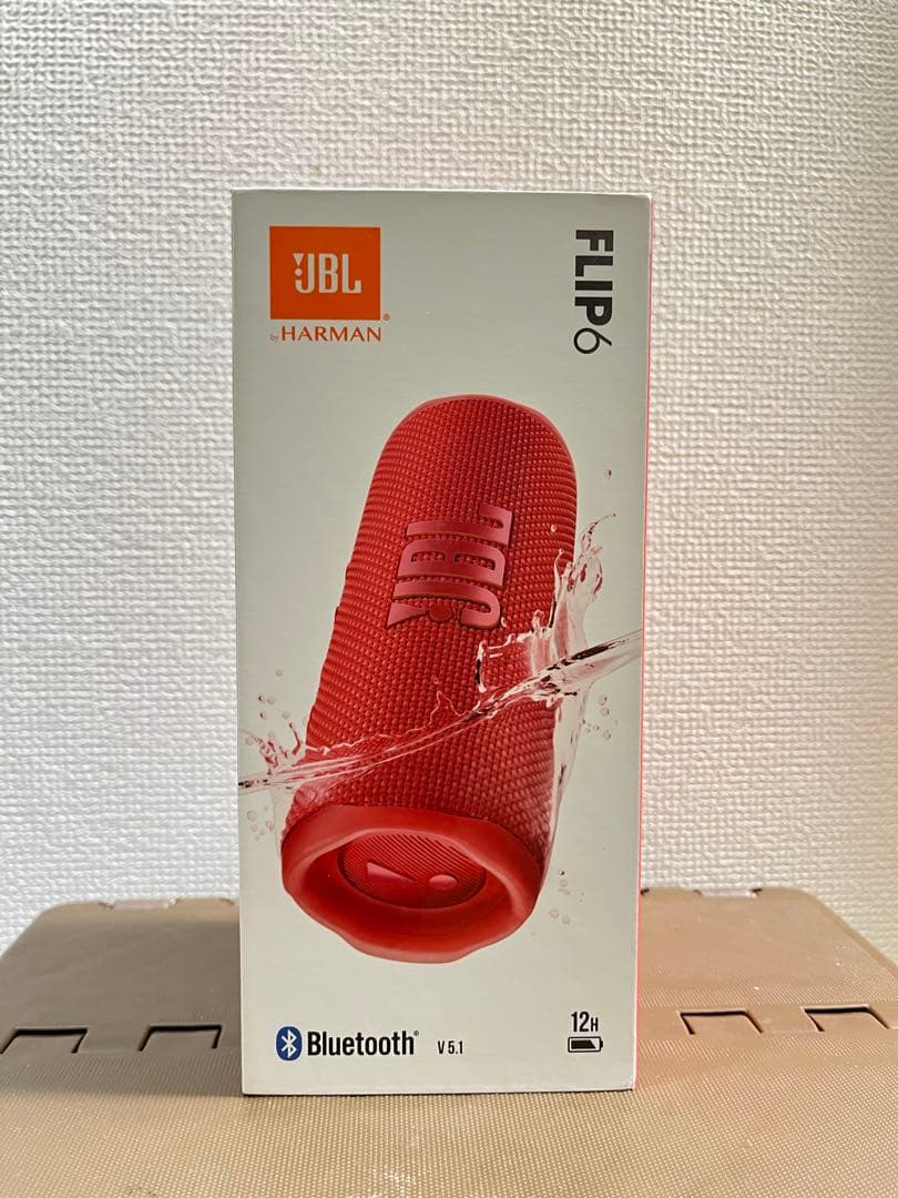 keiJBL FLIP6 レッド ワイヤレススピーカー