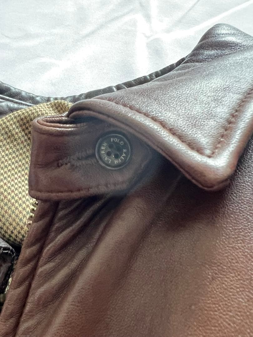 け*い様 90s【Polo by Ralph Lauren 】XLブラウンレザー