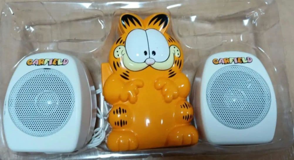 カセットプレーヤー　スピーカー付 ガーフィールド　ジャンク品　USED　1978