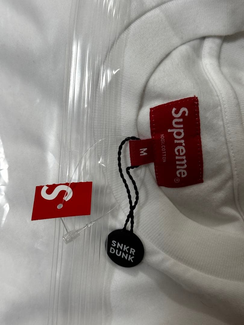 Supreme Tシャツ Mサイズ 白 100%コットン SNKR DUNK