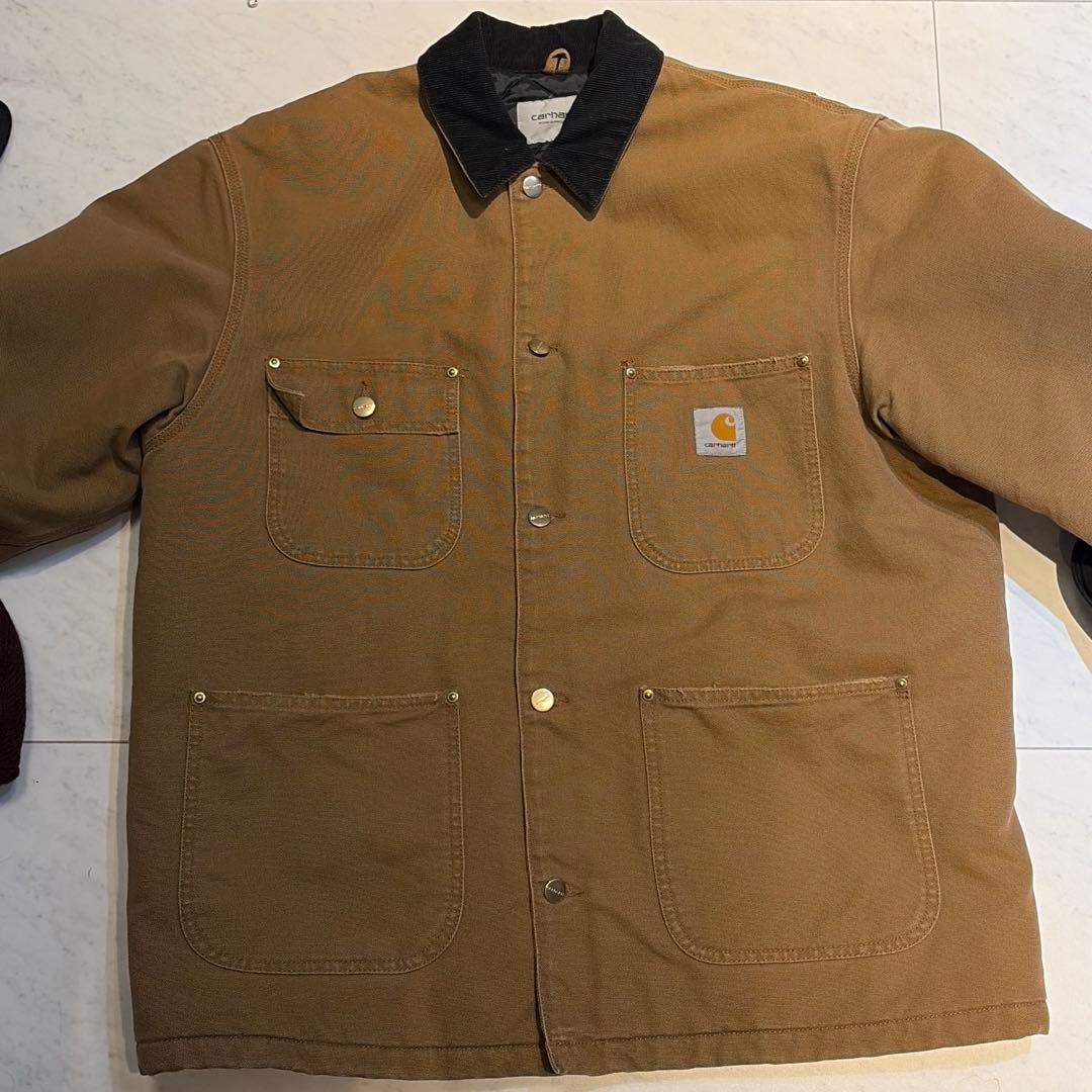 【中古】carhartt WIP チョアコート キルティング ブラウン L