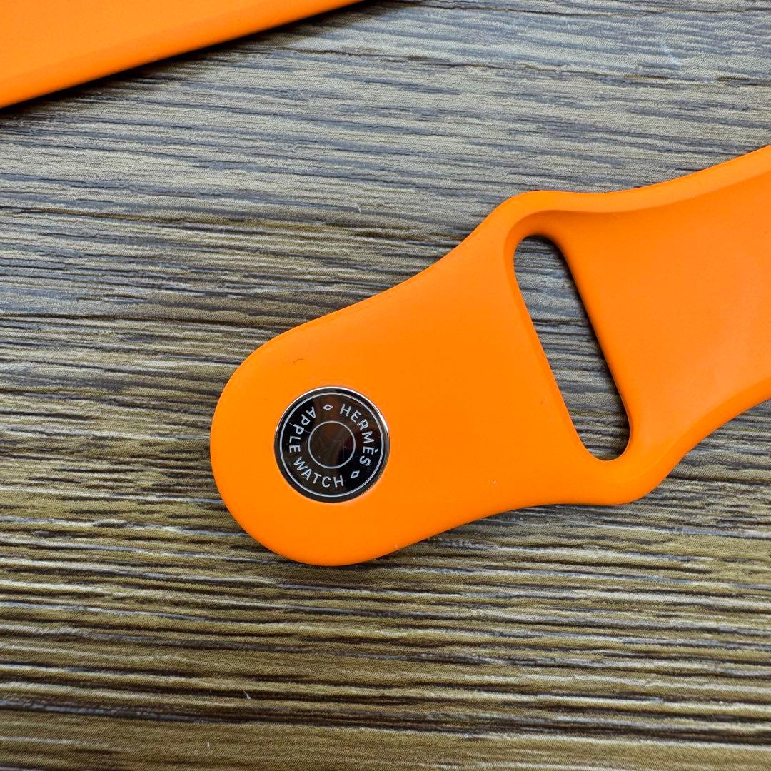 2462 Apple Watch エルメス　オレンジ　スポーツバンド　シリコン