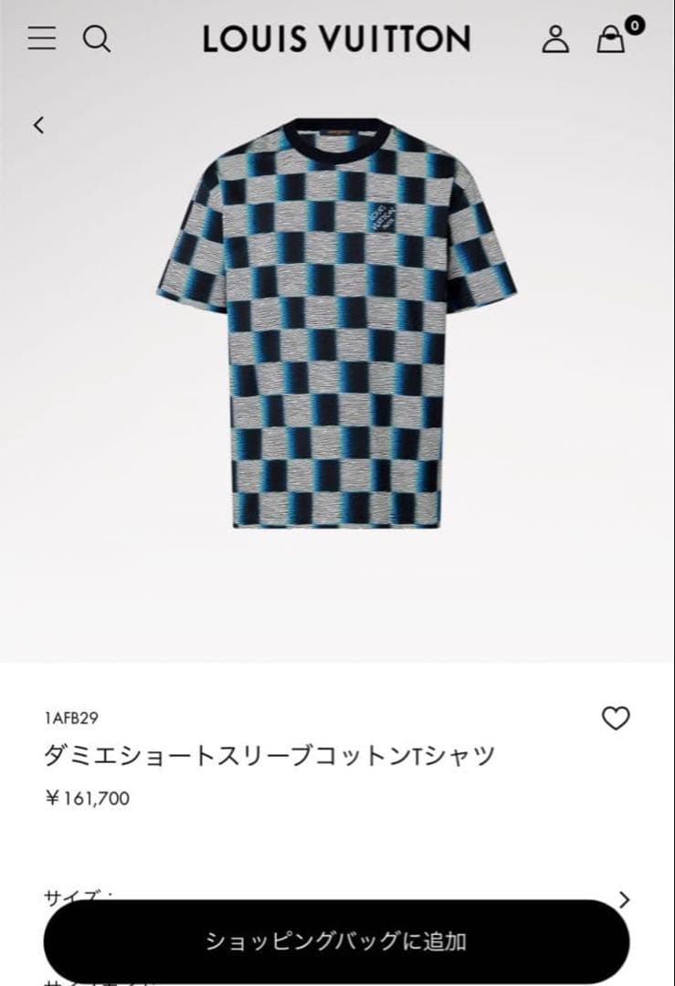 LOUIS VUITTON ダミエ柄Tシャツ