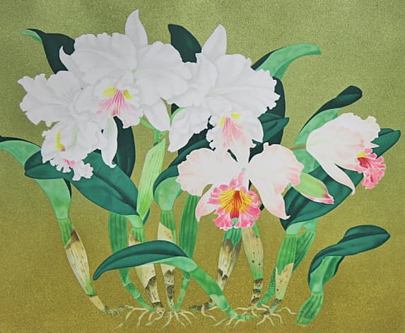 森田りえ子 【カトレヤ】 リトグラフ