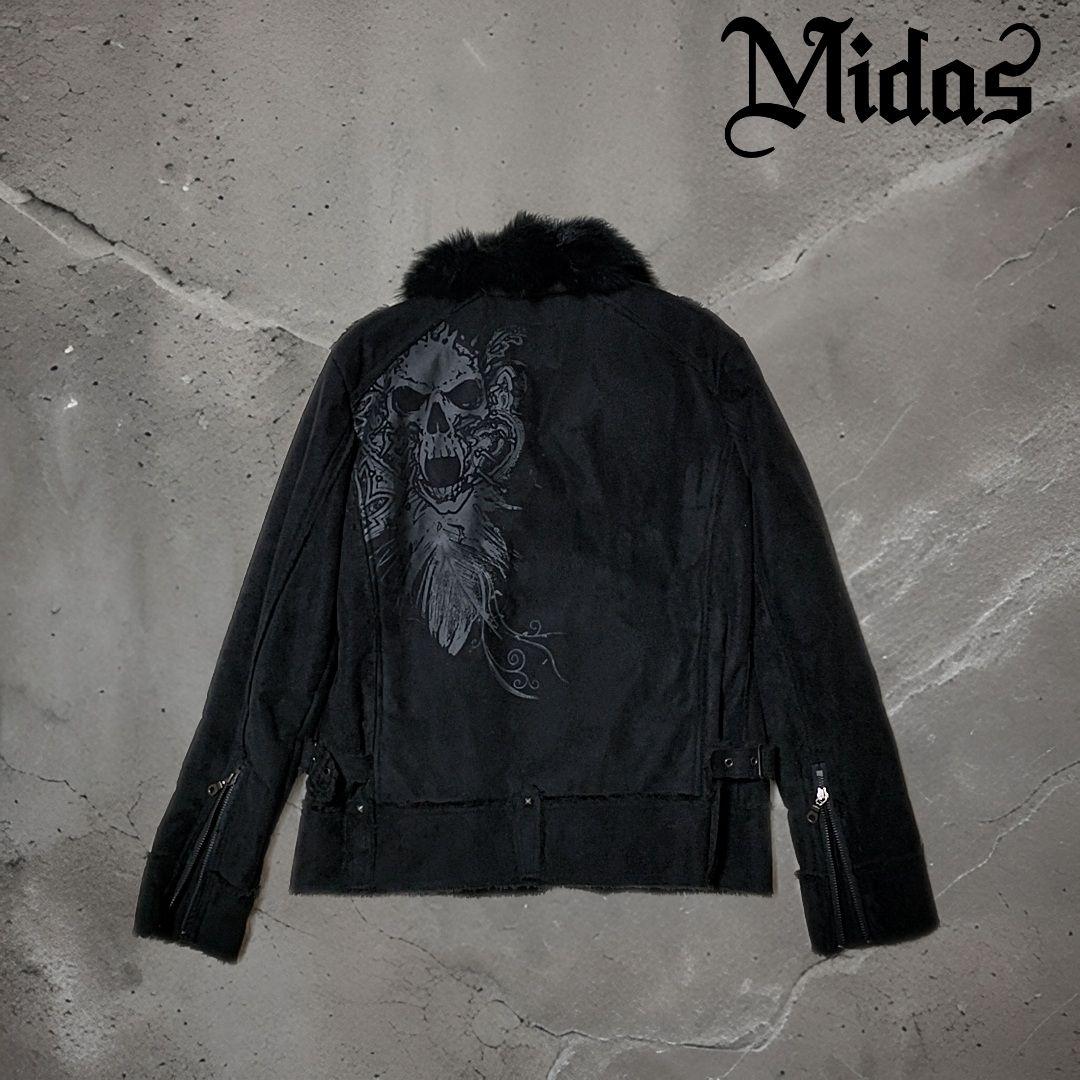 archive Midas fur jacket skull y2k お兄系