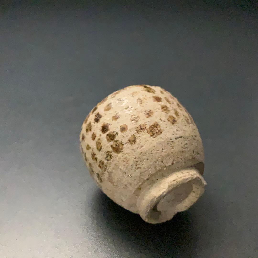 褐釉斑文小壺　タイ　スンコロク　骨董　R1396ダM