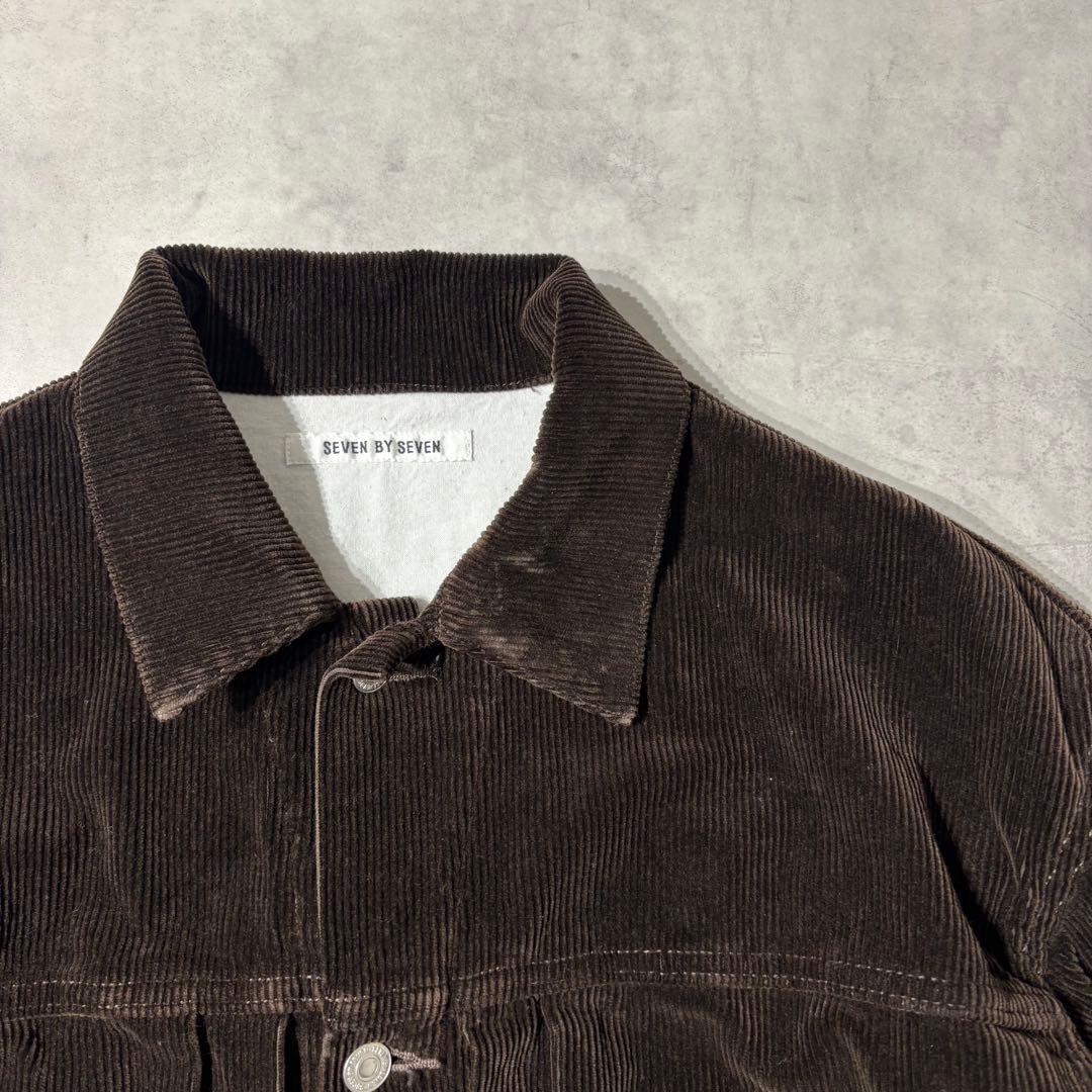 S*a様 sevenbysevenセブンバイセブン コーデュロイジャケット ブラ