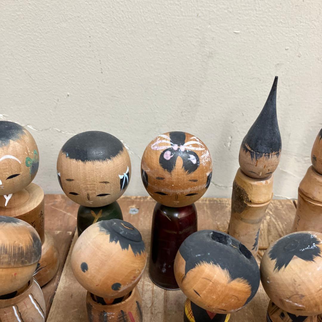 D-3 昭和レトロ 郷土玩具 こけし 小芥子 ミニチュア ミニ 52体セット