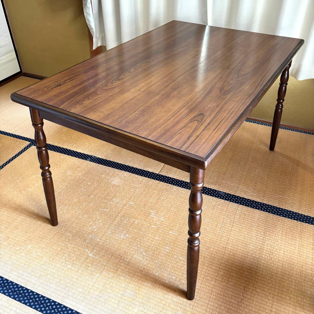 木製ダイニングテーブル アンティーク　昭和レトロ