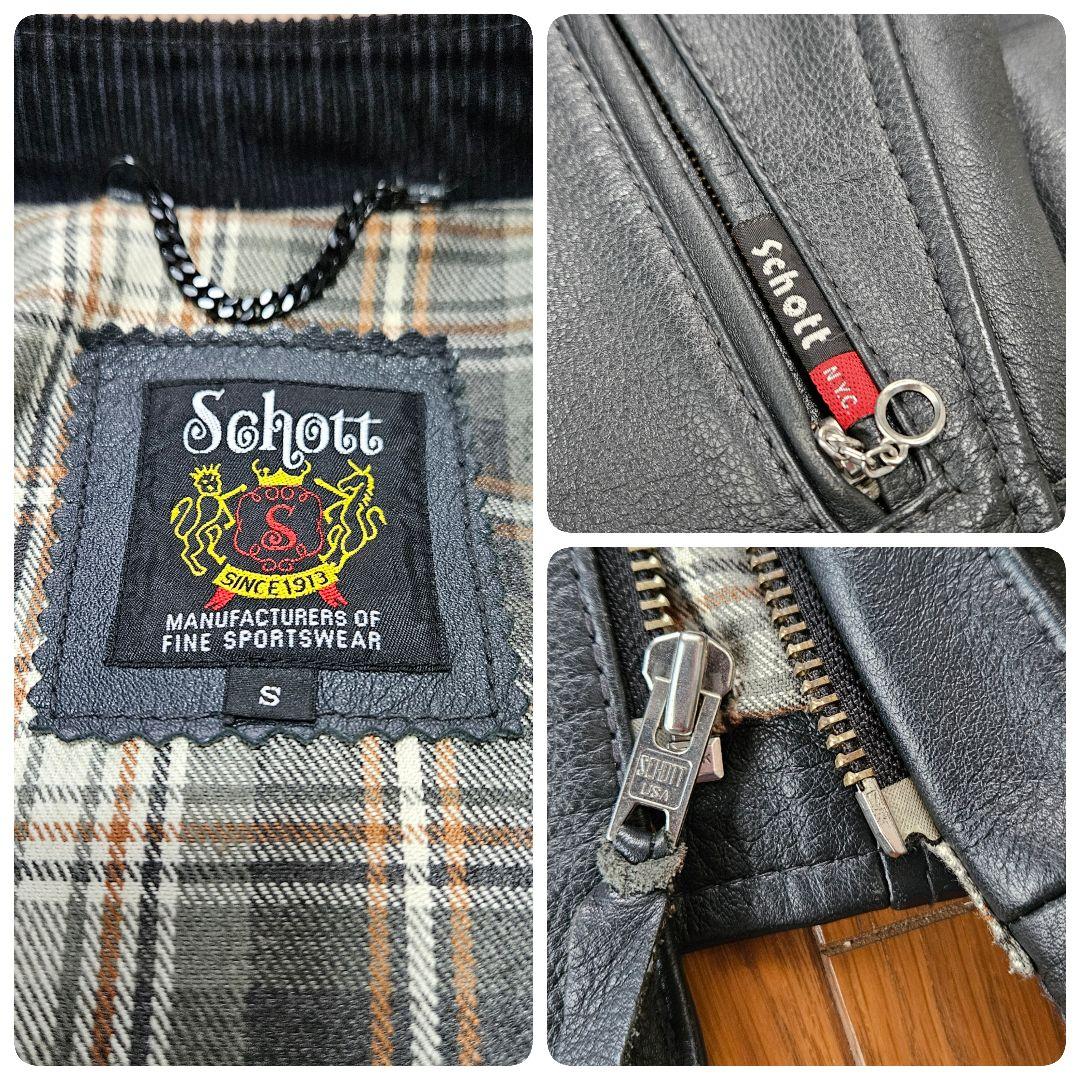 schott 100周年 シングルライダース　サイズS