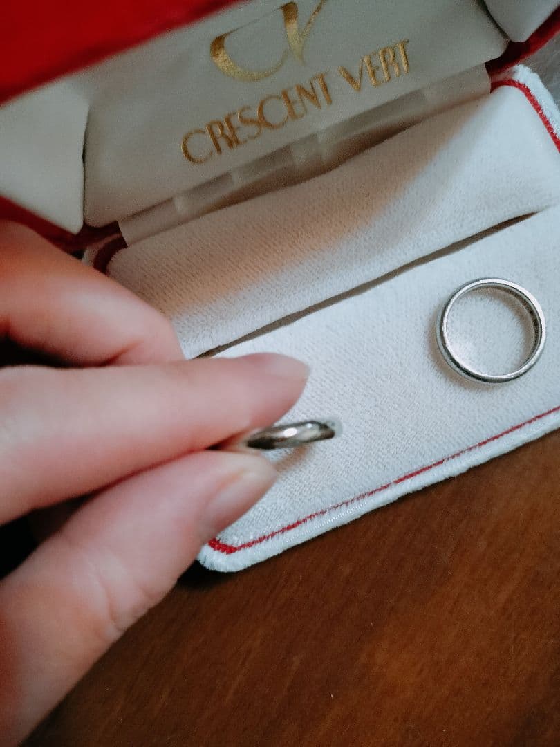 CRESCENT VERIT 　結婚指輪　pt1000 14号　4号